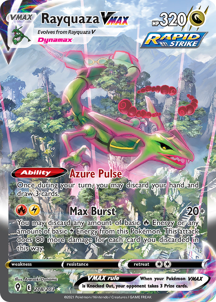 Rayquaza VMAX alternate artwork highlight